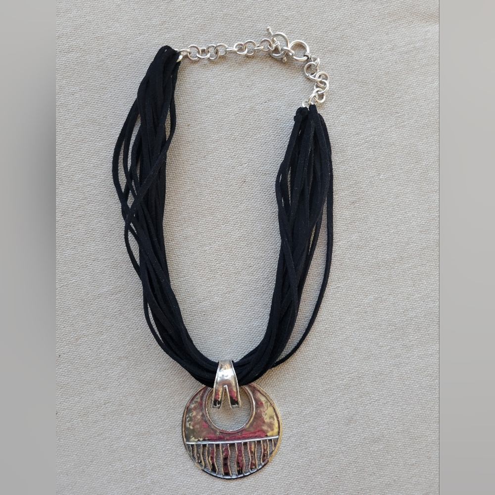 Silpada .925 Sterling Silver and Suede Necklace - 11.75"